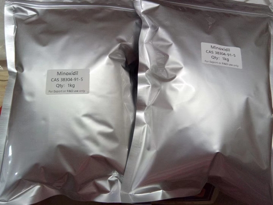 Intermediarios farmacéuticos Anticaída del cabello Minoxidil en polvo Tratamientos para la pérdida del cabello para la venta CAS 38304-91-5