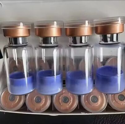 Polvo de Péptido de Cobre Copper Tripeptide 1 de Alta Pureza para Formulación de Cuidado de la Piel, Materia Prima Cosmética de Cobre Tripéptido-1, Péptido Azul Estable, Grado de Investigación ≥99%