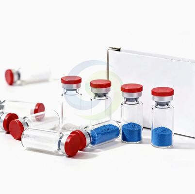 Puro GHK-Cu en polvo de péptido de cobre con estructura estable para la producción de colágeno