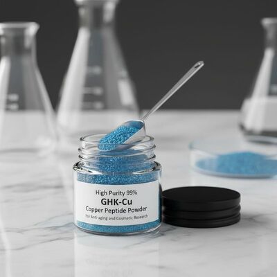 Polvo de Péptido de Cobre GHK-Cu de Alta Pureza 99% para Investigación Antienvejecimiento y Cosmética
