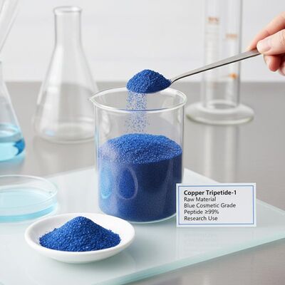 Alta pureza ≥99% Copper Tripeptide 1 Peptido de cobre en polvo para el desarrollo del cuidado de la piel, promueve la producción de colágeno y reduce las arrugas