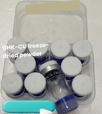 Vial de péptidos de cobre liofilizado de alta pureza ≥98% Copper Tripeptide 1 para investigación cosmética antienvejecimiento