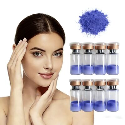 Polvo liofilizado de Copper Tripeptide 1 de alta pureza, viales de 100 mg para investigación de reparación de la piel y formulación cosmética