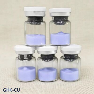 Polvo de Péptido de Cobre GHK-Cu de Alta Pureza para Fórmulas Cosméticas  Material para el Cuidado de la Piel Tripeptido-1 de Cobre  Polvo Azul Estable  Pureza ≥99%