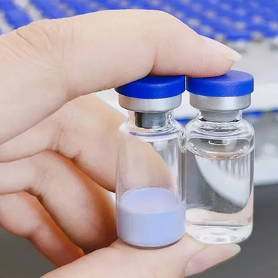 Vial de péptidos de cobre GHK-Cu de grado cosmético 100 mg en polvo liofilizado para la investigación del cuidado de la piel