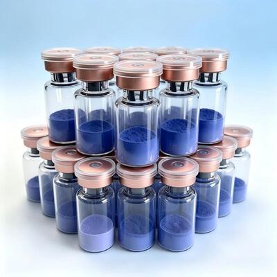 Polvo de péptido de cobre GHK-Cu de alta pureza para el cuidado de la piel cosmético Tripéptido de cobre-1 Ingrediente Péptido azul Material Calidad de investigación estable