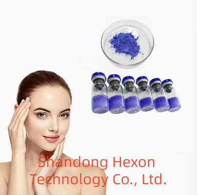 Polvo de péptido de cobre GHK-Cu de alta pureza para cuidado de la piel cosmético Ingrediente Tripéptido de Cobre-1 Péptido Azul Calidad Estable